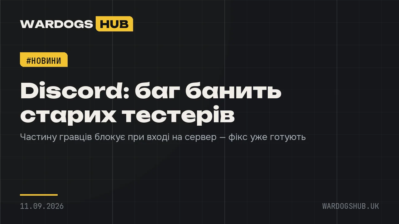 Discord: баг банить старих тестерів