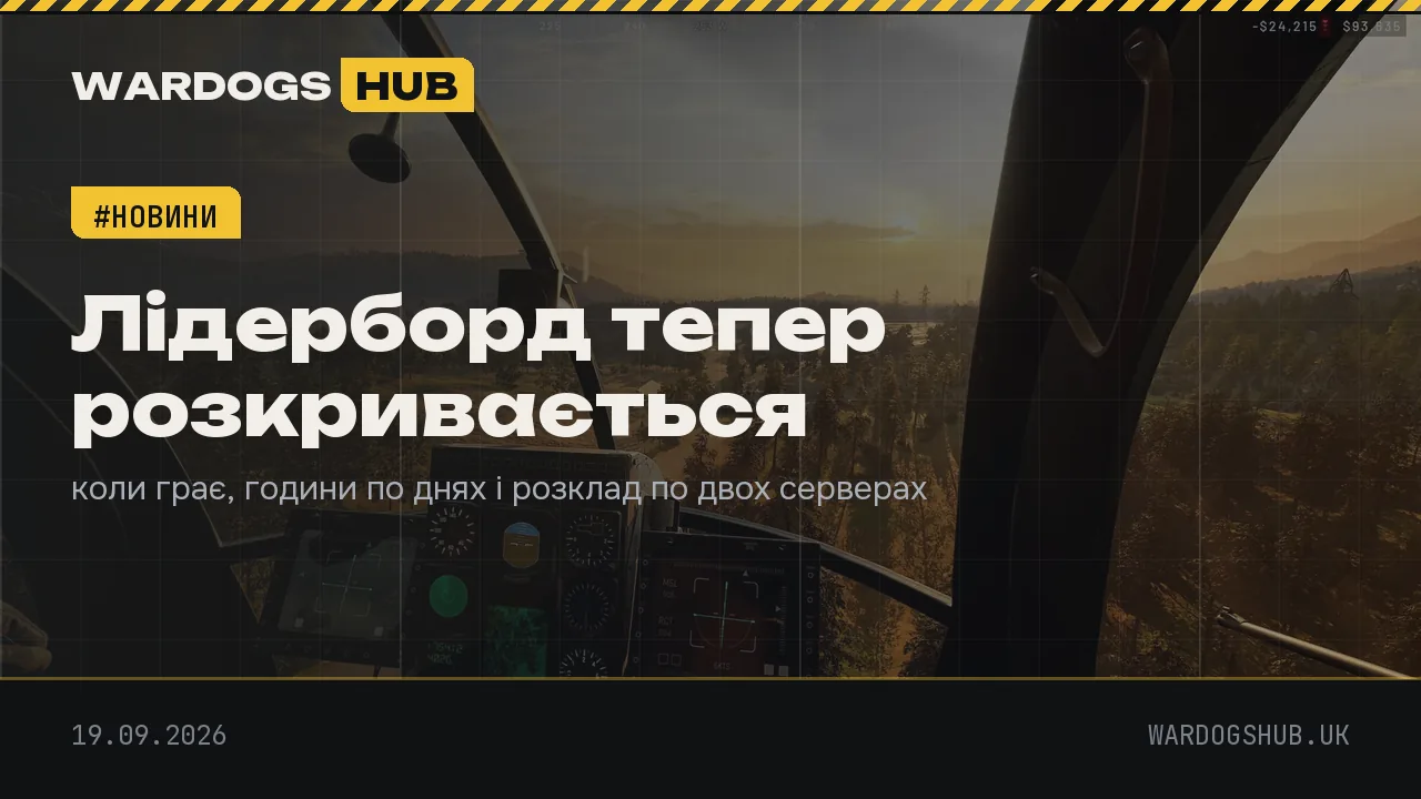 Лідерборд WARDOGS UA: розкриття рядка бійця